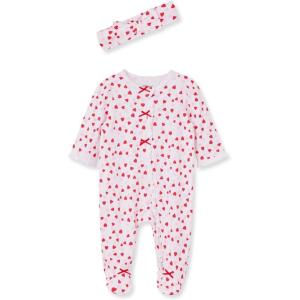 Little Me Clothes for Baby Girls’ Valentine Footie and Headband, 0-9 Months