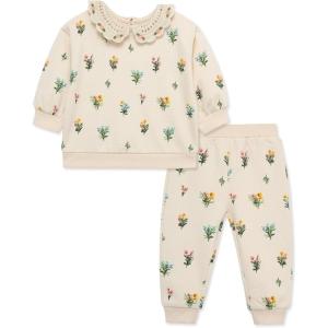Little Me Clothes for Baby Girl’s and Boy’s 2Pc Tracksuit Set, Sweatshirt and Coordinating Legging, 12 Months – 4 Toddler(Garden Floral)