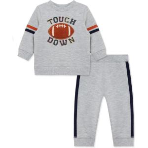Little Me Clothes for Baby Girl’s and Boy’s 2Pc Tracksuit Set, Sweatshirt and Coordinating Legging, 12 Months – 4 Toddler(Soft Heather Grey)
