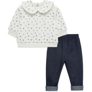 Little Me Clothes for Baby Girl’s and Boy’s 2Pc Tracksuit Set, Sweatshirt and Coordinating Legging, 12 Months – 4 Toddler(Whisper White)