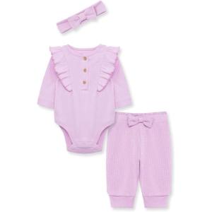 Little Me Simply Baby Clothes for Baby Girls’ 100% Organic Cotton Pant Sets, Joggers, 0-12 Months