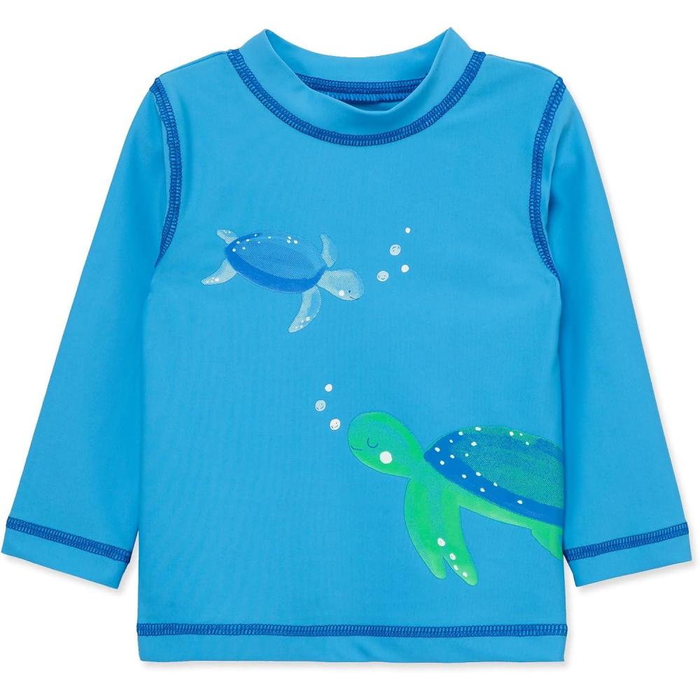 imageLittle Me Clothes for Baby Boys Long Sleeve Rash Guard 6 Months 4 ToddlerBonnie Blue