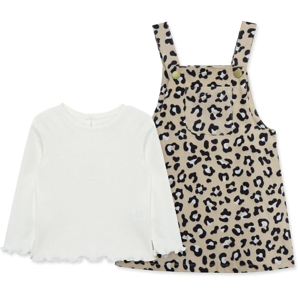 imageLittle Me Clothes for Baby Girls 2Piece Jumper Dress and Shirt SetsLeopard