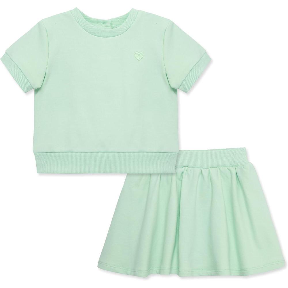 imageLittle Me Clothes for Baby Girls 2Piece Skirt Sets 12 Months 4 ToddlerGreen