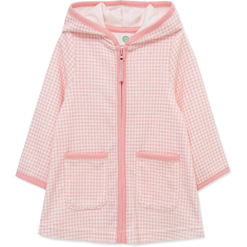imageLittle Me Clothes for Baby Girls Swimsuit Hooded CoverUp 6 Months 4 ToddlerPeonyMarshmallow