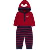 Little Me Baby Boys’ 2-Piece 100% Cotton Hooded Onesie and Pant Set, 0-24 Months(Red Fox)