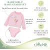 Little Me Baby Girls Little Girls’ Two-Piece UPF+ 50 Sun Protection Rash Guard Set(Pink Flamingo)