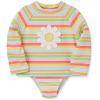 Little Me Baby-Girls Little Girls’ Two-Piece UPF+ 50 Sun Protection Rash Guard Set(Ice Cream Daisy)