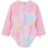 Little Me Baby-Girls Little Girls’ Two-Piece UPF+ 50 Sun Protection Rash Guard Set(Tie-dye Pineapple)