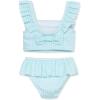 Little Me Baby-Girls Little Girls’ UPF 50+ Sun Protection One Piece Swimsuit(Blue Tint)