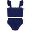 Little Me Baby-Girls Little Girls’ UPF 50+ Sun Protection One Piece Swimsuit(Blueberry)