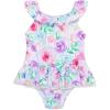 Little Me Baby-Girls Little Girls’ UPF 50+ Sun Protection One Piece Swimsuit(Floral Garden)
