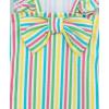 Little Me Baby-Girls Little Girls’ UPF 50+ Sun Protection One Piece Swimsuit(Multi Stripe)