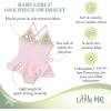 Little Me Baby-Girls Little Girls’ UPF 50+ Sun Protection One Piece Swimsuit(Pink Ballerina)