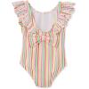 Little Me Baby-Girls Little Girls’ UPF 50+ Sun Protection One Piece Swimsuit(Pink Ice Cream Stripe)