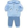 Little Me Clothes for Baby Boys’ 100% Cotton Active Set, Pull on Pants and Sweater, 3 Months to 12 Months(Blue Bell)
