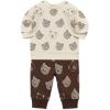 Little Me Clothes for Baby Boys’ 100% Cotton Active Set, Pull on Pants and Sweater, 3 Months to 12 Months(Chestnut)
