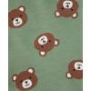 Little Me Clothes for Baby Boys’ 100% Cotton Active Set, Pull on Pants and Sweater, 3 Months to 12 Months(Hedge Green Bears)