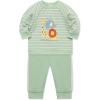 Little Me Clothes for Baby Boys’ 100% Cotton Active Set, Pull on Pants and Sweater, 3 Months to 12 Months(Smoke Green)