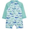 Little Me Clothes for Baby Boys’ Long Sleeve Full Coverage Rash Guard Suit, 6-24 Months(Blue Quartz)