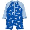 Little Me Clothes for Baby Boys’ Long Sleeve Full Coverage Rash Guard Suit, 6-24 Months(Strong Blue/Blue Bell)