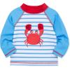 Little Me Clothes for Baby Boys’ Long Sleeve Rash Guard, 6 Months – 4 Toddler(Blue)