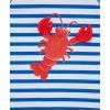 Little Me Clothes for Baby Boys’ Long Sleeve Rash Guard, 6 Months – 4 Toddler(Blue Iolite/Poppy Red)