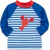 Little Me Clothes for Baby Boys’ Long Sleeve Rash Guard, 6 Months – 4 Toddler(Blue Iolite/Poppy Red)