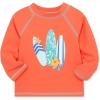 Little Me Clothes for Baby Boys’ Long Sleeve Rash Guard, 6 Months – 4 Toddler(Orange)