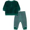 Little Me Clothes for Baby Boys’ and Girls’ Christmas Holiday 2-Piece Velour Tracksuit Jogger Sets, 3 Months to 4T(Green Santa)
