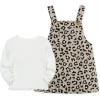 Little Me Clothes for Baby Girl’s 2-Piece Jumper Dress and Shirt Sets(Leopard)