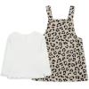 Little Me Clothes for Baby Girl’s 2-Piece Jumper Dress and Shirt Sets(Leopard)