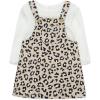 Little Me Clothes for Baby Girl’s 2-Piece Jumper Dress and Shirt Sets(Leopard)