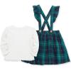 Little Me Clothes for Baby Girl’s 2-Piece Jumper Skirt and Shirt Sets(Tartan)