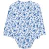 Little Me Clothes for Baby Girls’ Full Coverage Rash Guard, 6 Months – 4 Toddler(Bright White/Blue)