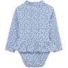 Little Me Clothes for Baby Girls’ Full Coverage Rash Guard, 6 Months – 4 Toddler(Bright White-blue)