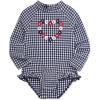 Little Me Clothes for Baby Girls’ Full Coverage Rash Guard, 6 Months – 4 Toddler(Medieval Blue)