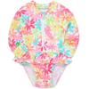 Little Me Clothes for Baby Girls’ Full Coverage Rash Guard, 6 Months – 4 Toddler(Multi Floral)