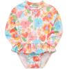 Little Me Clothes for Baby Girls’ Full Coverage Rash Guard, 6 Months – 4 Toddler(Pearl)