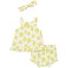 Little Me Clothes for Baby Girls’ Gauze Sunsuit and Headband Set, 3-12 Months(Marsmallow/Multi)