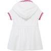 Little Me Clothes for Baby Girls’ Swimsuit Hooded Cover-Up, 6 Months – 4 Toddler(Bright White Zip)