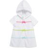 Little Me Clothes for Baby Girls’ Swimsuit Hooded Cover-Up, 6 Months – 4 Toddler(Bright White/Multi)