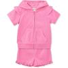 Little Me Clothes for Baby Girls’ Swimsuit Hooded Cover-Up, 6 Months – 4 Toddler(Pink)