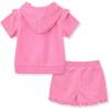 Little Me Clothes for Baby Girls’ Swimsuit Hooded Cover-Up, 6 Months – 4 Toddler(Pink)