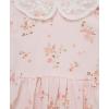 Little Me Clothes for Baby Girls’ Woven Bubble Romper, Matching Headband, and Socks Set, 3 Months to 12 Months(Barely Pink Flower)