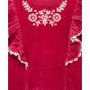 Little Me Clothes for Baby Girl’s and Boy’s Velour Sweatshirt Tracksuit, Jogger Sets, 3 Months to 12 Months(Red Bud)