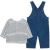 Little Me Essentials for Baby Girls and Boys Woven Jumpers and Coverall Overalls Set, Newborn to 24 Months(Blue Safari)