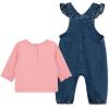 Little Me Essentials for Baby Girls and Boys Woven Jumpers and Coverall Overalls Set, Newborn to 24 Months(Blue/Pink)