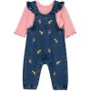 Little Me Essentials for Baby Girls and Boys Woven Jumpers and Coverall Overalls Set, Newborn to 24 Months(Blue/Pink)