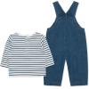 Little Me Essentials for Baby Girls and Boys Woven Jumpers and Coverall Overalls Set, Newborn to 24 Months(Dino Marshmallow)